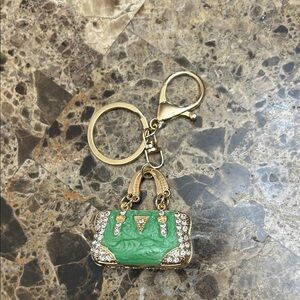Green and Gold Purse Keychain